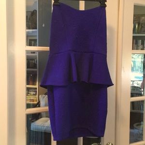 Alt.B Strapless Royal Blue Quilted Dress